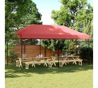 Vidaxl Tente De Réception Pliable Escamotable Bordeaux 580x292x315 Cm