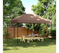 Vidaxl Tente De Réception Pliable Escamotable Marron 440x292x315 Cm