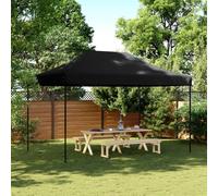 Vidaxl Tente De Réception Pliable Escamotable Noir 440x292x315 Cm