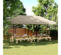 Vidaxl Tente De Réception Pliable Escamotable Taupe 580x292x315 Cm