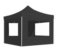 Vidaxl Tente De Réception Pliable Et Parois Aluminium 2x2 M Anthracite