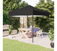 Tente de Réception Pliable Belvédère de Camping Pavillon d'Extérieur Tonnelle de Jardin Chapiteau Patio Terrasse Noir 2x2 m