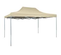 Vidaxl Tente De Réception Pliable Professionnelle 3x4 M Acier Crème