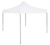 Vidaxl Tente Réception Pliable Professionnelle 2x2 M Acier Blanc Blanc