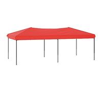 vidaXL Tente de Réception Pliable, Tonnelle de Camping, Belvédère de Pique-Nique, Pavillon de Jardin Terrasse Patio Extérieur, Rouge 3x6 m