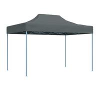 vidaXL Tente de Réception Pliable Tonnelle de Jardin Tonnelle de Patio Pavillon de Terrasse Auvent d'Extérieur 3x4 m Acier Anthracite