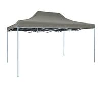 vidaXL Tente de Réception Pliable Tonnelle de Jardin Tonnelle de Patio Pavillon de Terrasse Auvent d'Extérieur 3x4 m Acier Anthracite
