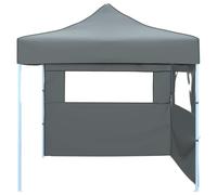 Vidaxl Tente De Réception Escamotable Avec 2 Parois 3x3 M Anthracite Blanc