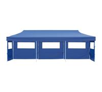 Vidaxl Tente De Réception Pliable Avec 5 Parois 3x9 M Bleu Bleu