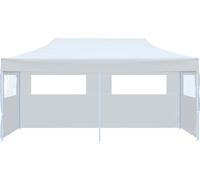 Vidaxl Tente De Réception Pliable Avec Parois 3 X 6 M Acier Blanc Blanc