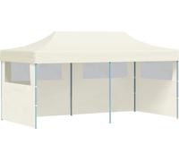 vidaXL Tente de réception pliable crème 3 x 6 m