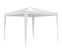 vidaXL Tente de Réception Tonnelle de Patio Chapiteau de Jardin Pavillon d'Extérieur Belvédère de Terrasse Voyages de Camping 2,5x2,5 m Blanc