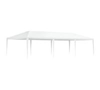 vidaXL Tente de Réception Tonnelle de Patio Chapiteau de Jardin Pavillon d'Extérieur Belvédère de Terrasse Voyages de Camping 4x9 m Blanc