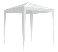 vidaXL Tente de Réception Tonnelle de Patio Chapiteau de Jardin Pavillon d'Extérieur Belvédère de Terrasse Voyages de Camping 2x2 m Blanc