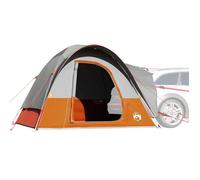 vidaXL Tente de voiture 4 personnes gris et orange imperméable
