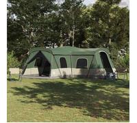 VIDAXL Tente familiale 680×510×210 cm Polyester 185T PU - Vert, ventilation, prise électrique