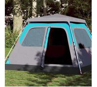 vidaXL Tente familiale à dôme 6 personnes bleu libération rapide 4004234