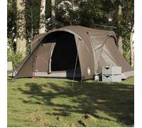 vidaXL Tente familiale à dôme 6 personnes marron imperméable, tente, abri de camping, abri de jardin, tente de camping, abri