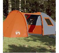 vidaXL Tente Familiale à Dôme 6 Personnes, Tente d'Ombrage avec Sac de Transport, Auvent de Camping, Abri de Jardin, Orange 94355