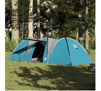 vidaXL Tente familiale à dôme 8 personnes – Bleu imperméable (Noir G)