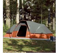 vidaXL Tente Familiale à Dôme 9 Personnes, Tente d'Ombrage avec Sac de Transport, Auvent de Camping, Abri de Jardin, Orange 94565