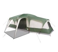 vidaXL Tente familiale avec dôme porche 9 personnes vert imperméable, tente, tente de jardin, abri extérieur, tente de 4009584