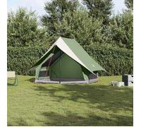 vidaXL Tente familiale avec toit Vert et blanc 220 x 220 x 184 cm 4100673
