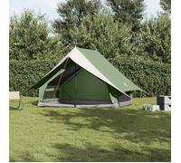 vidaXL Tente familiale avec toit Vert et blanc 256 x 256 x 185 cm 4100676