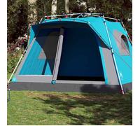 vidaXL Tente familiale cabine 7 personnes dégagement rapide bleu