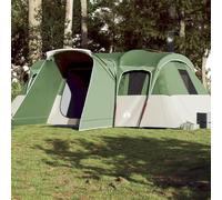 Vidaxl Tente Familiale Tunnel 16 Personnes Vert Imperméable