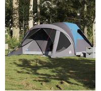 Tente familiale tunnel 6 personnes gris et orange imperméable tente vidaXL