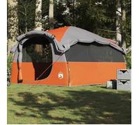 vidaXL Tente familiale tunnel 6 personnes gris et orange imperméable, tente, tente de jardin, abri extérieur, tente de 4009574