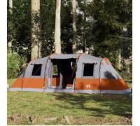 Vidaxl Tente Familiale Tunnel 6 Personnes Gris Imperméable