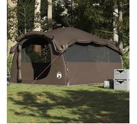 vidaXL Tente familiale tunnel 6 personnes marron imperméable, tente, tente de jardin, abri extérieur, tente de camping, abri