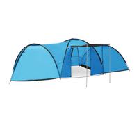 Vidaxl Tente Igloo De Camping 650x240x190 Cm 8 Personnes Bleu