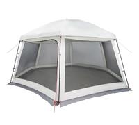 Tente piscine toit amovible parois maille gris 512x458 cm Noir G