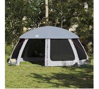 vidaXL Tente Piscine Toit Amovible parois Maille Gris 612x612 cm, Tente Grise, Tente de Jardin, abri de Jardin, Tente, abri extérieur, Tente étanche