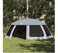 vidaXL Tente Piscine Toit Amovible parois Maille Gris 690x690 cm, Tente Grise, Tente de Jardin, abri de Jardin, Tente, abri extérieur, Tente étanche