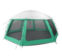 vidaXL Tente Piscine Toit Amovible parois Maille Vert d'eau 612x612 cm, Tente Verte, Tente de Jardin, abri de Jardin, Tente, abri extérieur