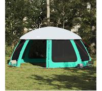 vidaXL Tente piscine toit amovible parois maille vert d'eau 612x612 cm, tente verte, tente de jardin, abri de jardin, tente,