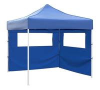vidaXL Tente Pliable avec 2 Parois Bleu Pavillon Terrasse Tonnelle de Jardin 44961