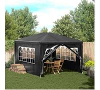 vidaXL Tente de réception 3x4 m Anthracite – Pavillon jardin/terrasse 45100