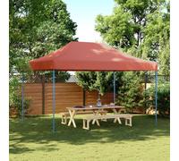 Vidaxl Tente Réception Pliable Escamotable Terre Cuite 440x292x315 Cm