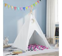 Vidaxl Tente Teepee Pour Enfants Avec Sac Et Balles De Jeu Blanches