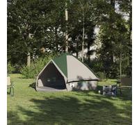 Vidaxl Tente Tipi Avec Toit Avec Évent Vert Et Gris 490 X 410 X 210 Cm