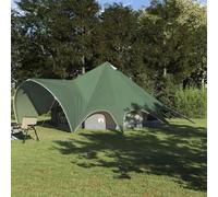 Vidaxl Tente Tipi Avec Toit Avec Évent Vert Et Gris 600 X 600 X 347 Cm