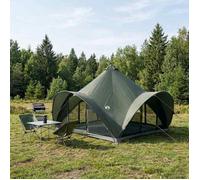 vidaXL Tente Tipi avec toit Vert armée 6 personnes Polyester et Acier 42028626
