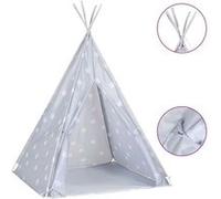 vidaXL Tente tipi pour enfants avec sac Polyester Gris 115x115x160 cm Gris