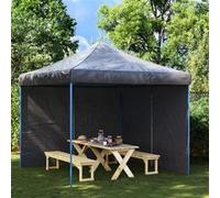 vidaXL Tentwanden met ritssluiting PE antraciet 2 st45118 Anthracite G