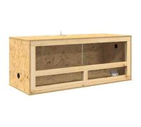 vidaXL Terrarium en OSB 100×40×40 cm Marron – Longue durée de vie, beaucoup d'espace pour reptiles